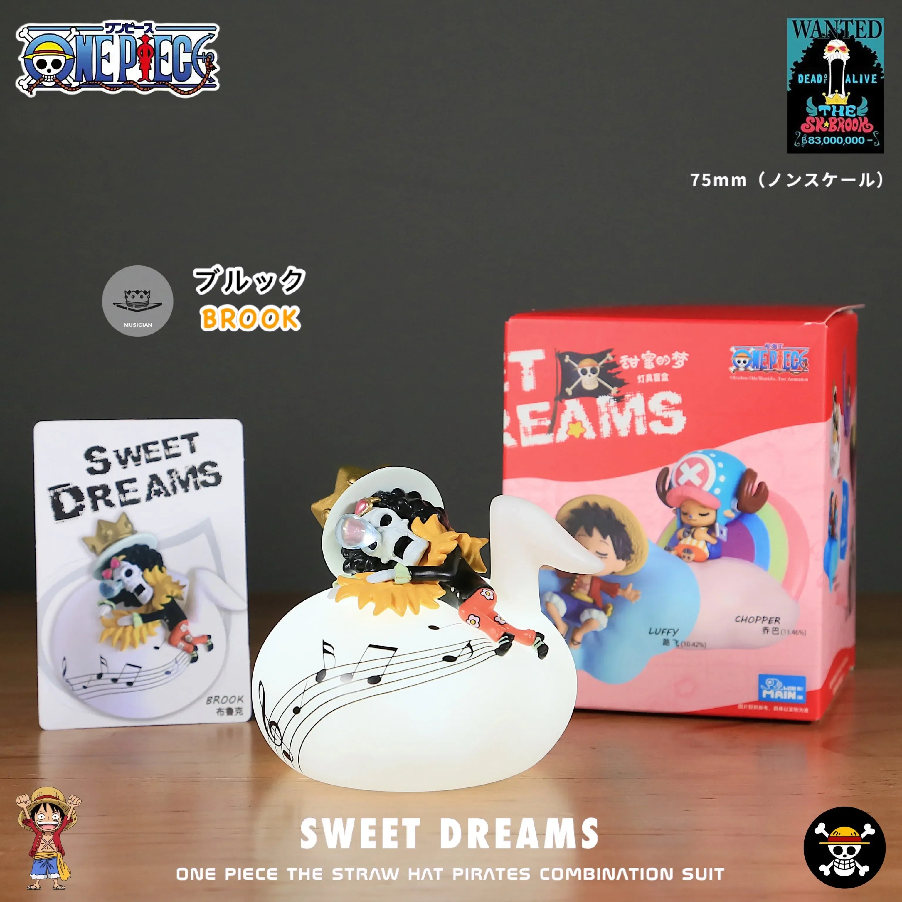 Anime One Piece Sweet Dreams Series Luffy Rechargeable LED Humanoid Night Light Model Ornament Display Children'S Gift